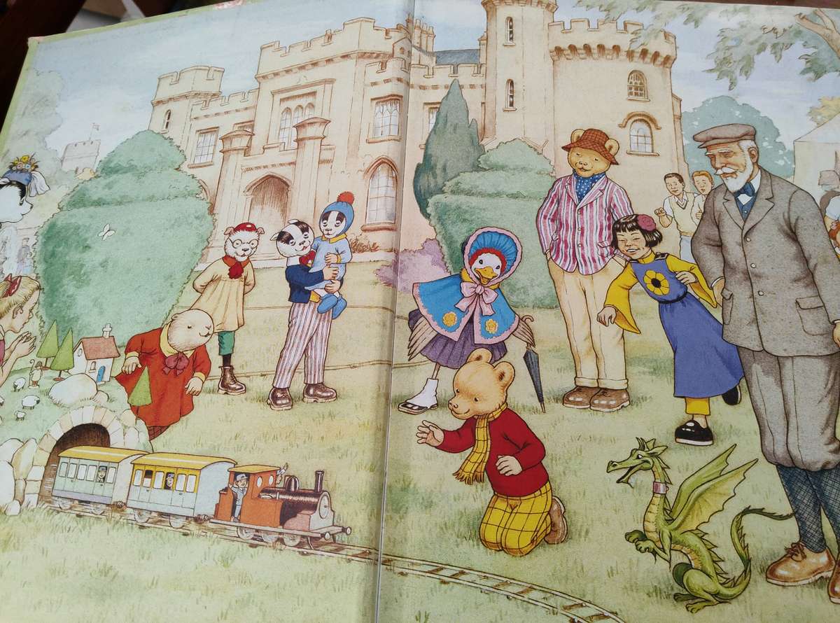 Rupert bear bowl.book/ solf rupert bear toy