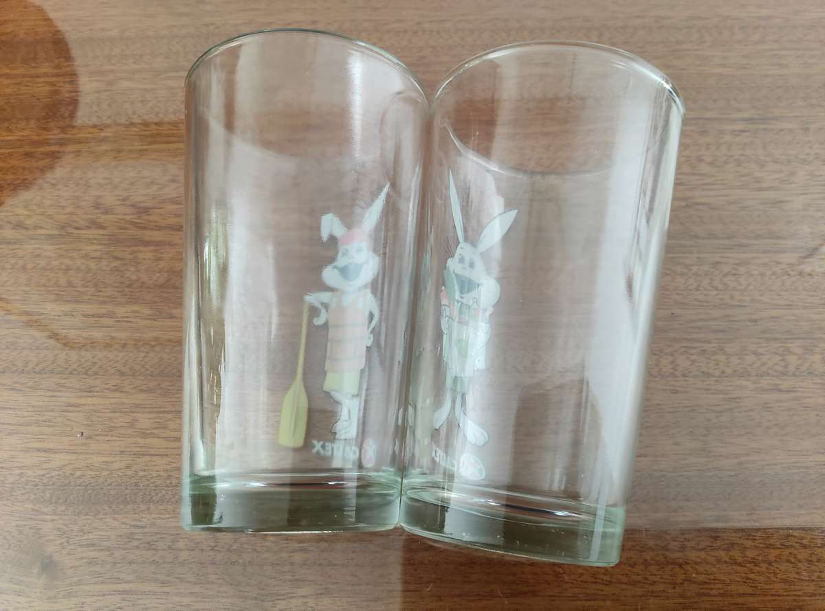 SA TWO CALTEX BUNNIES GLASSES