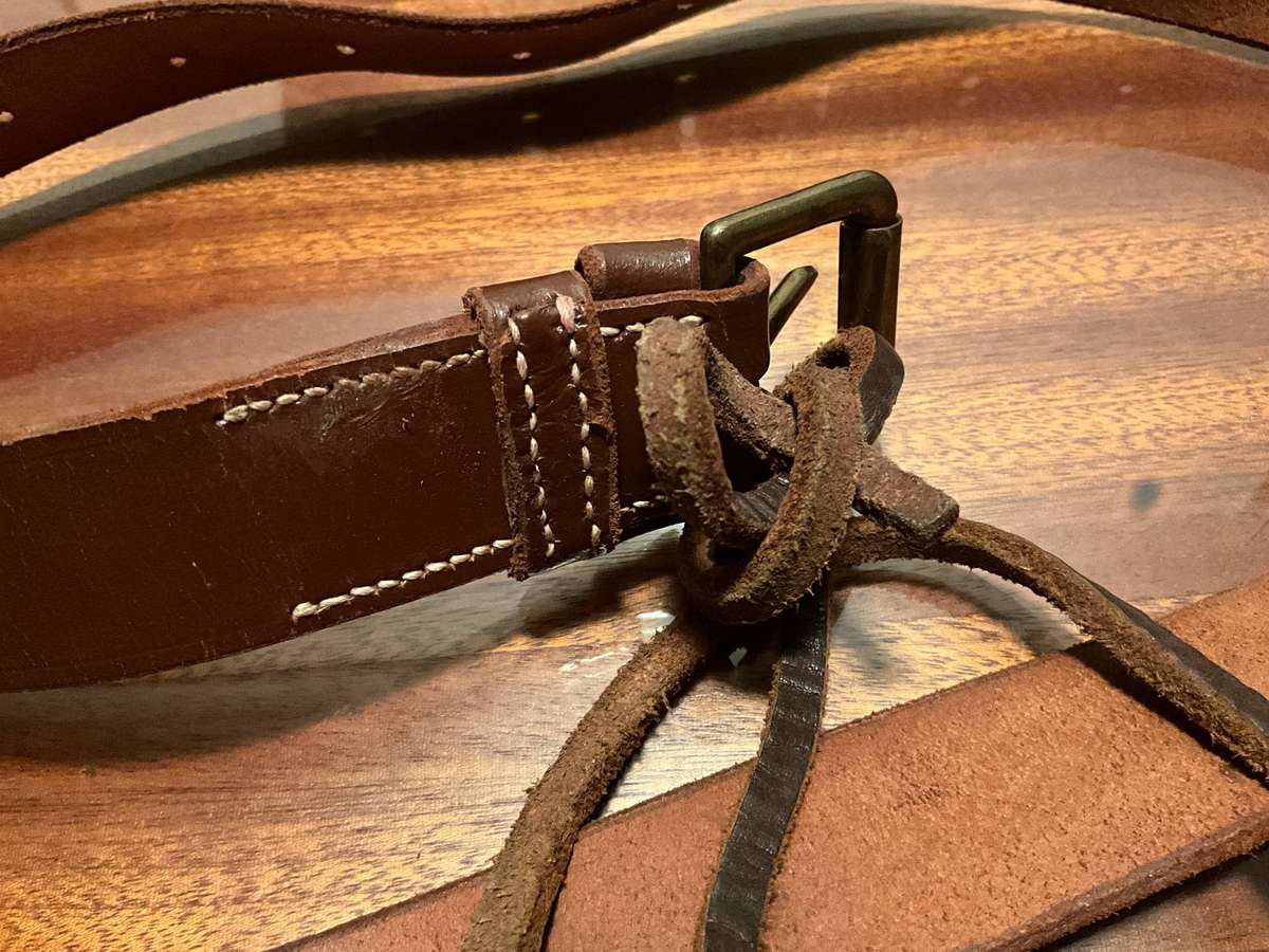 Military leather rifle sling