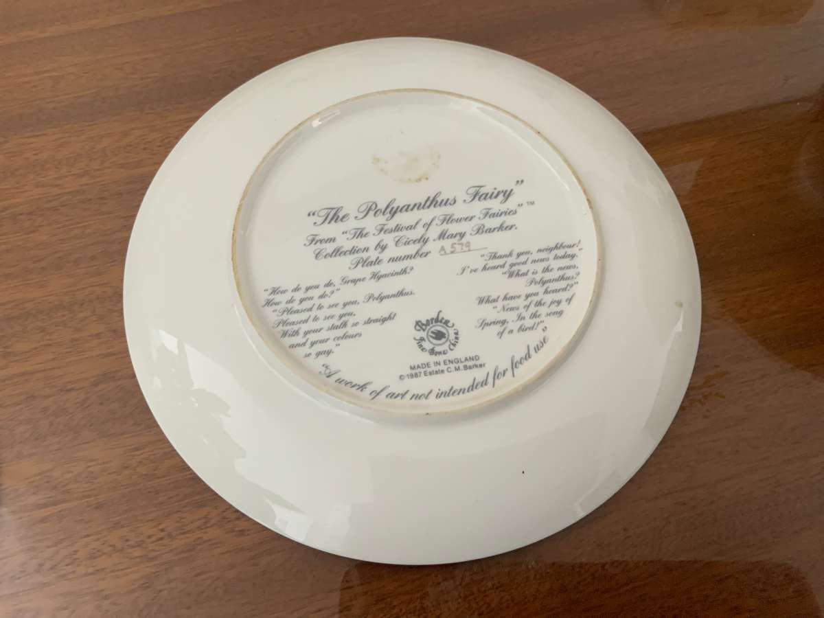 Original Cicely Mary Barker Wedgwood,Border,Royal Grafton fairy /angel plate