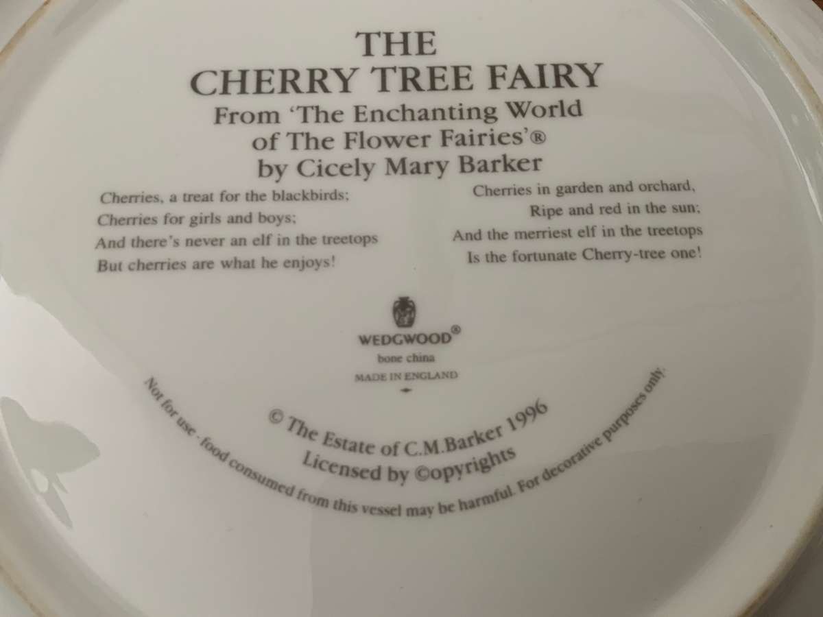 Original Cicely Mary Barker Wedgwood,Border,Royal Grafton fairy /angel plate