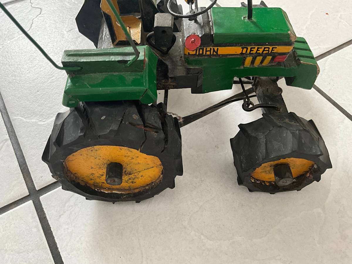 Vintage African Hand made JOHN DEERE TRACTOR