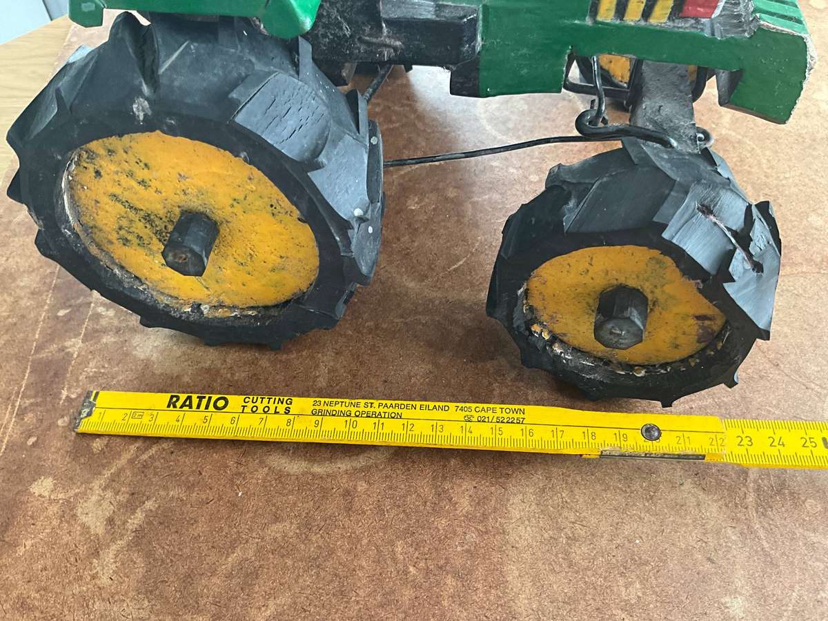Vintage African Hand made JOHN DEERE TRACTOR