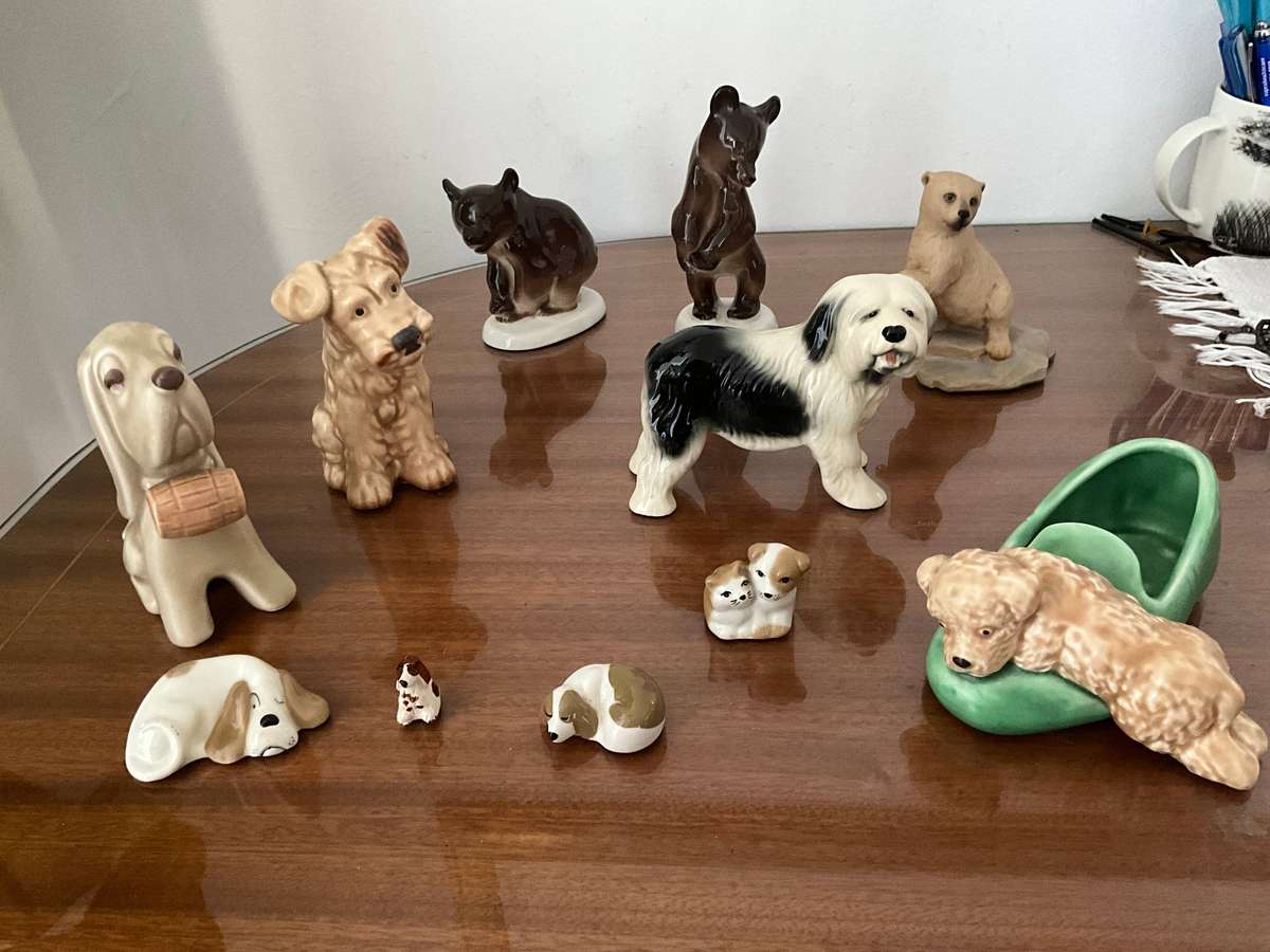 Sylvac dogs /coopercraft/WR MIDWRINTER LTD /AYNSLEY BEAR 11 ITEMS