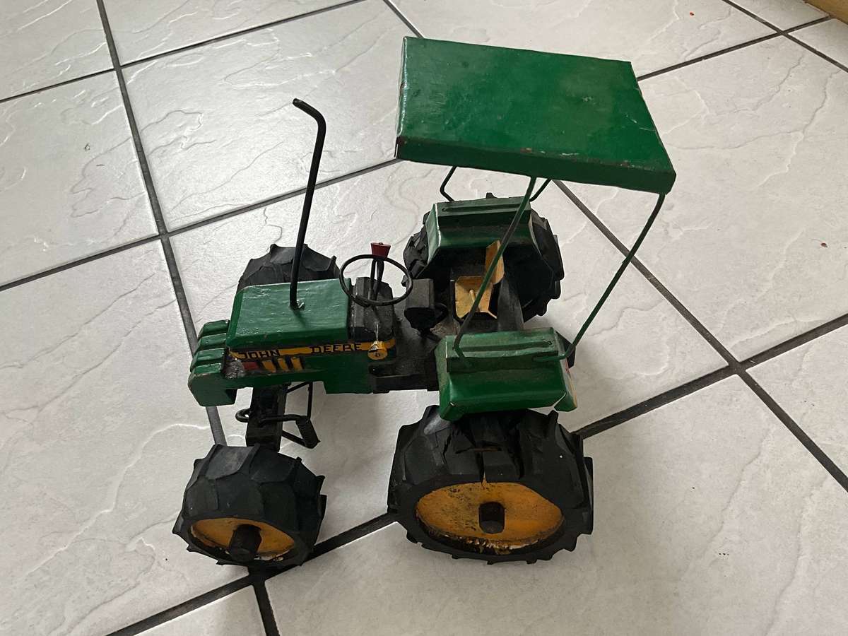 Vintage African Hand made JOHN DEERE TRACTOR