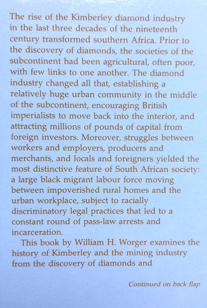 William H. Worger, South Africa's City of Diamonds