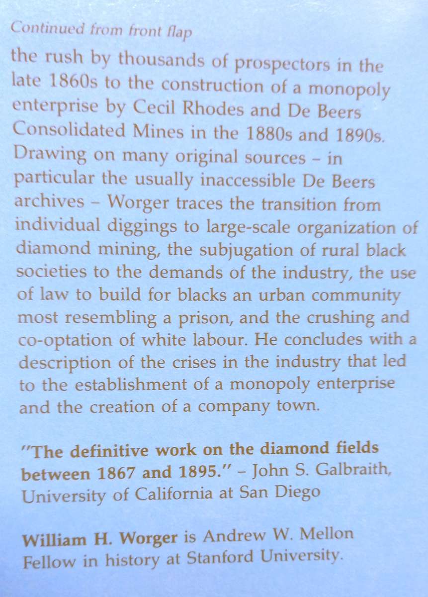 William H. Worger, South Africa's City of Diamonds