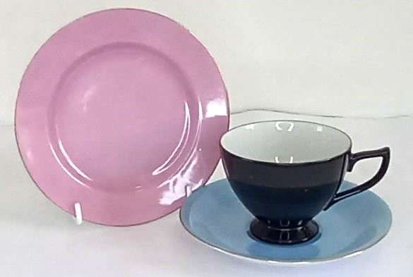 5 x Paramount China 'Harlequin' Trios (15 pcs)