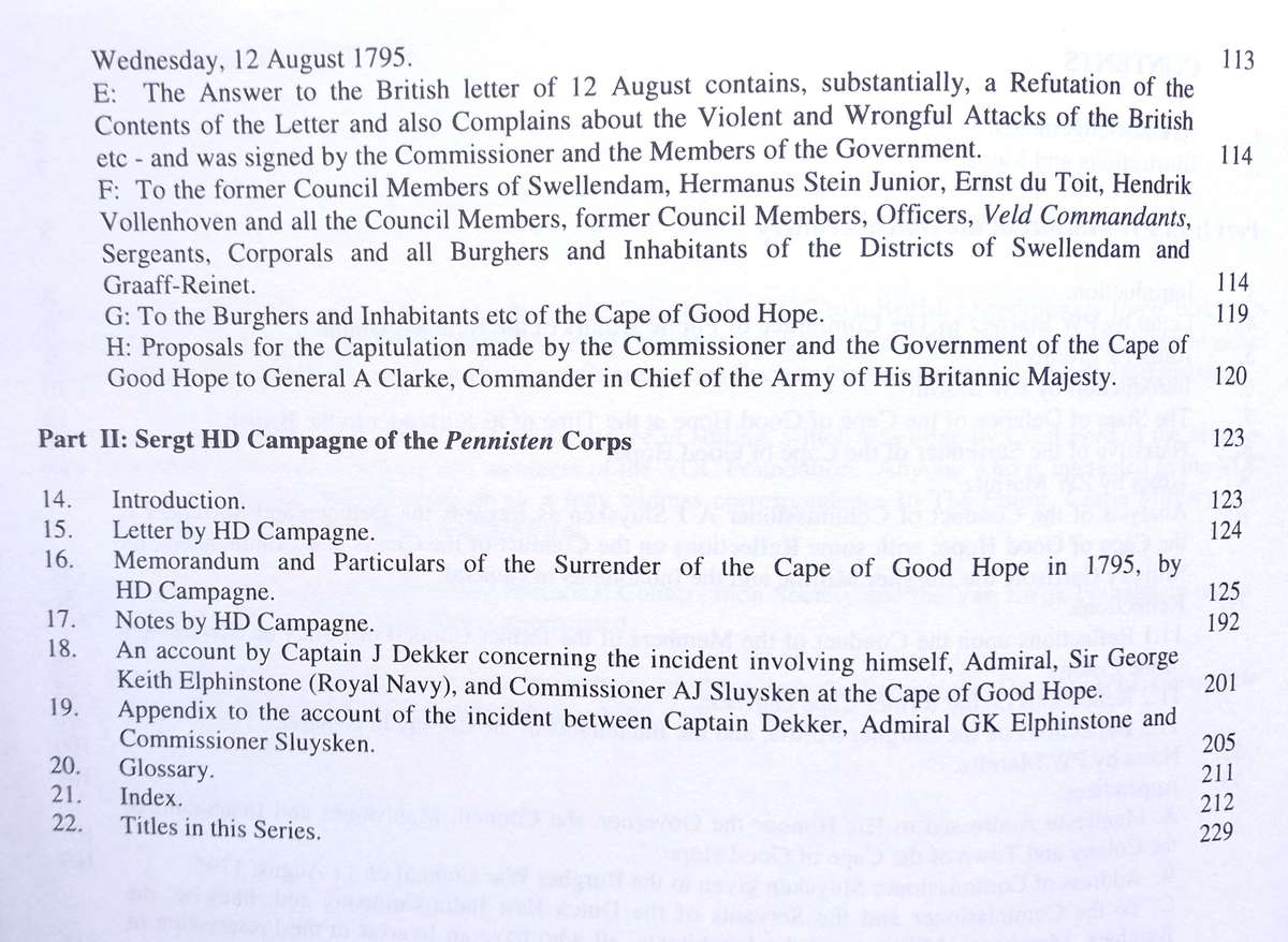 PW Marnitz & HD Campagne, The Dutch Surrender of the Cape of Good Hope, 1795