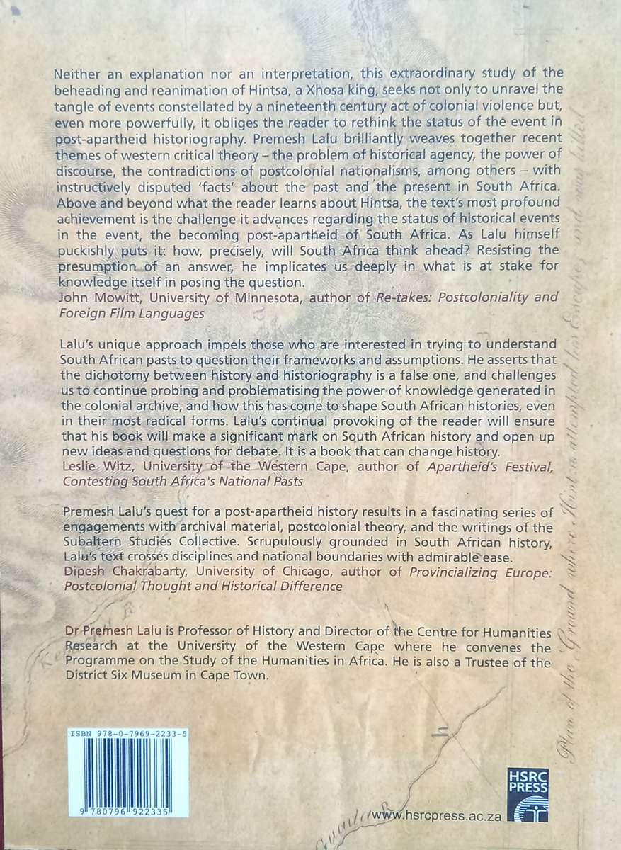 Premesh Lalu, The Deaths of Hintsa