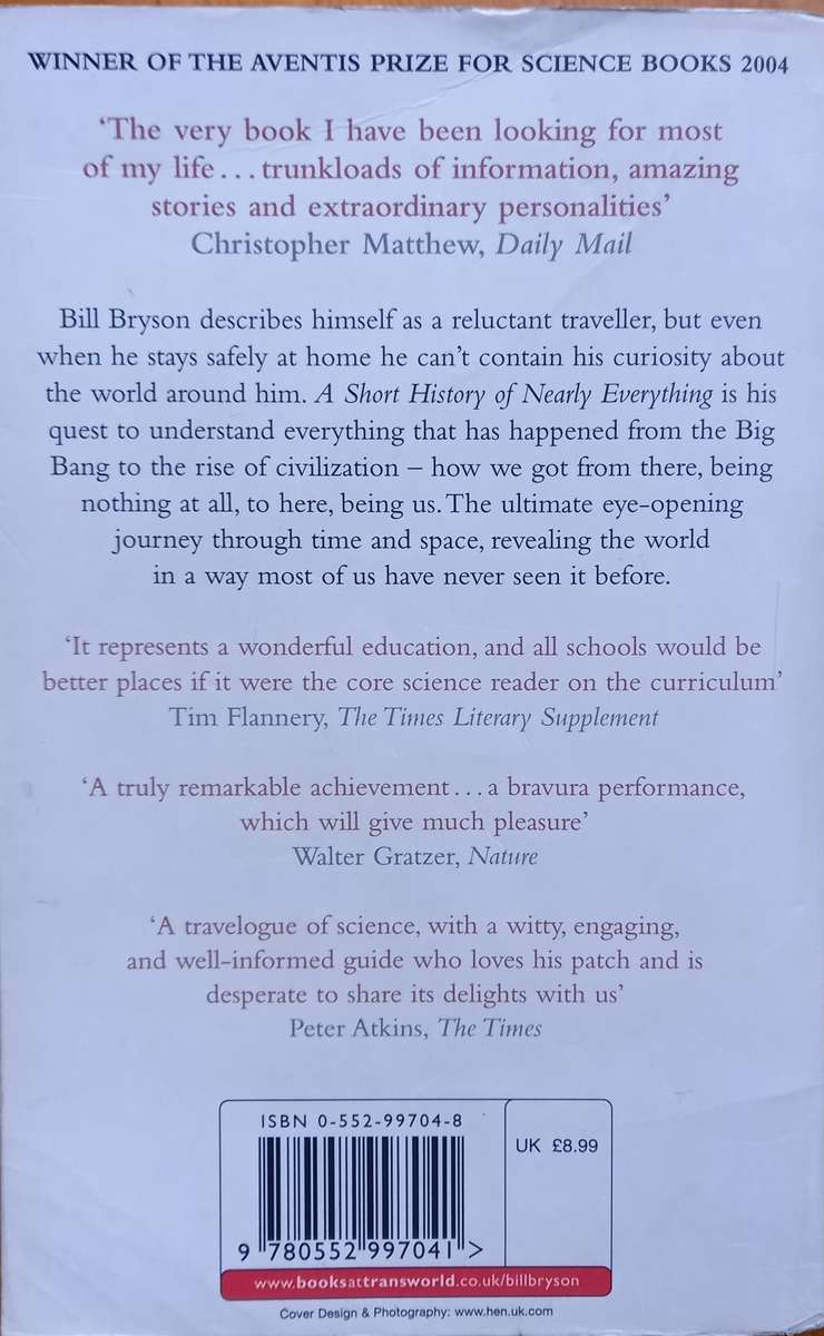 Bill Bryson, A Short History of Nearly Everything