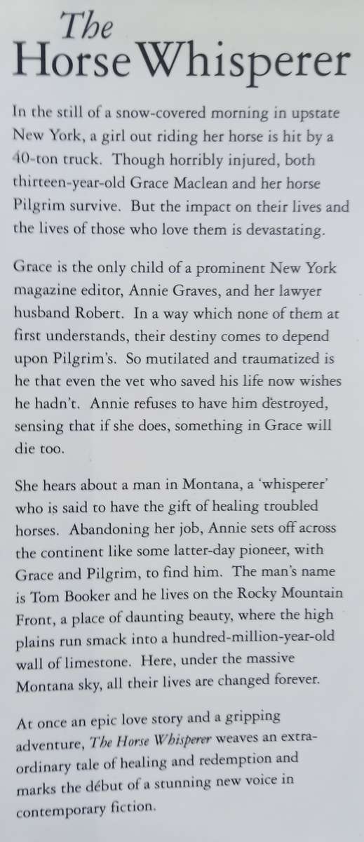 Nicholas Evans, The Horse Whisperer