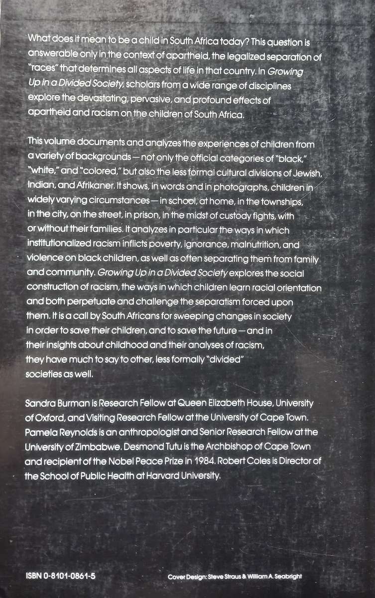 Sandra Burman & Pamela Reynolds, Growing Up in a Divided Society: The Contexts of Childhood