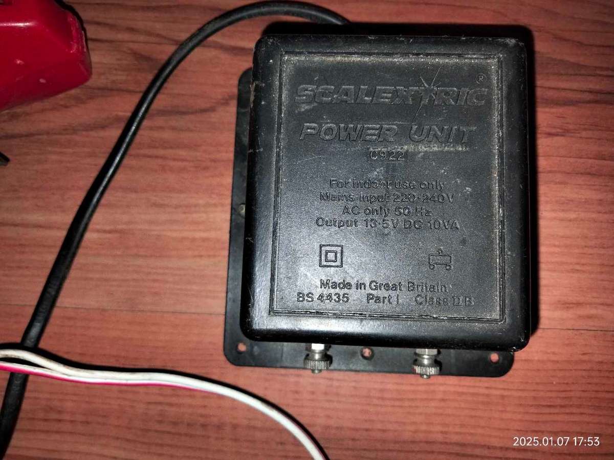 Late entry! Original Vintage Scalextric slot car throttle and power supply/transformer!