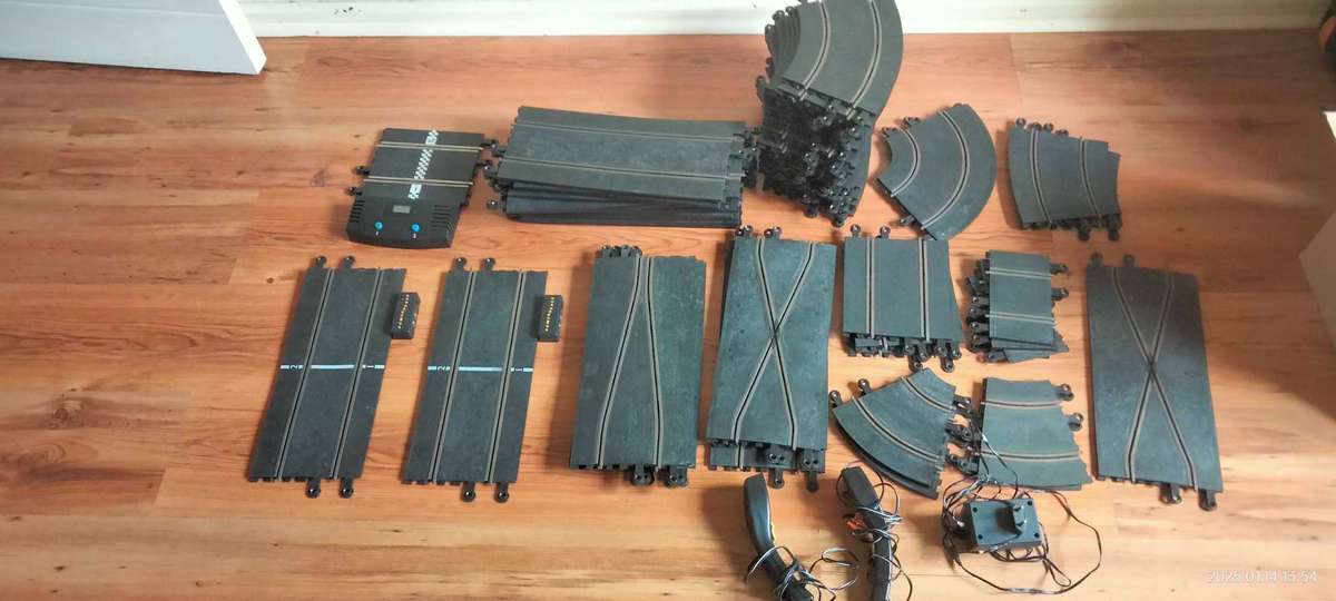 Late entry! For the slot car fan! huge lot of Hornby Hobbies 1:32 slot car track(read description)