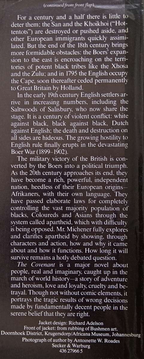 The Covenant by James A Michener