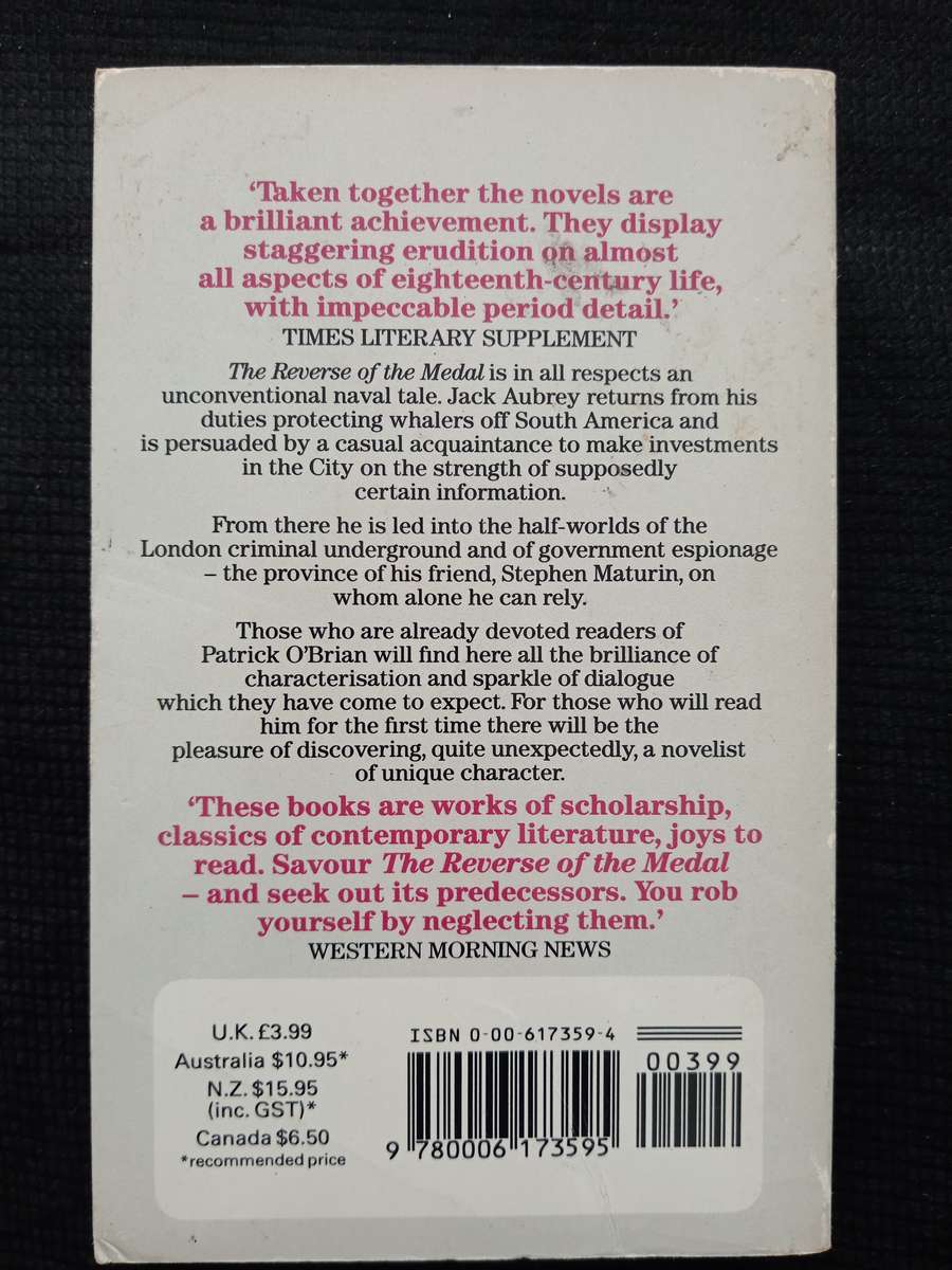 The Reverse of the Medal by Patrick O'Brian