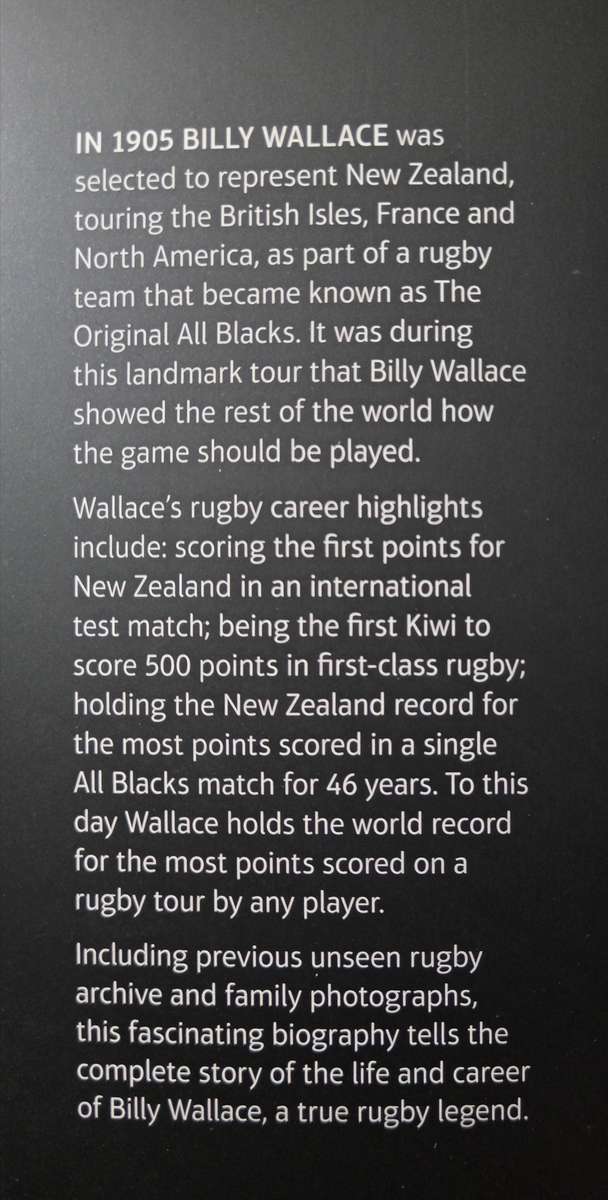 Billy Wallace A True Rugby Legend by Denis Dwyer