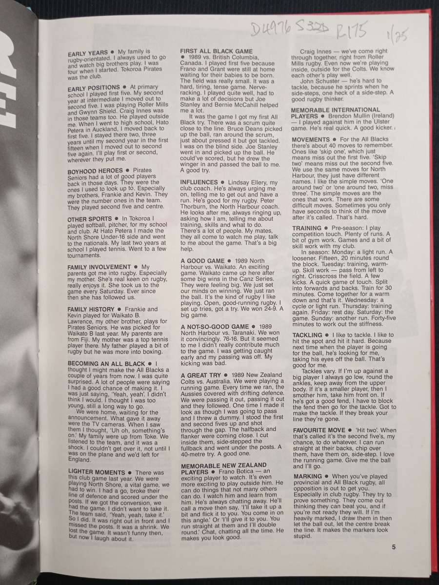 Kick Off New Zealand Rugby Special by John Lockyer