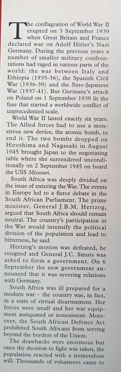 South Africa in World War II A Pictorial History by Editor John Keene
