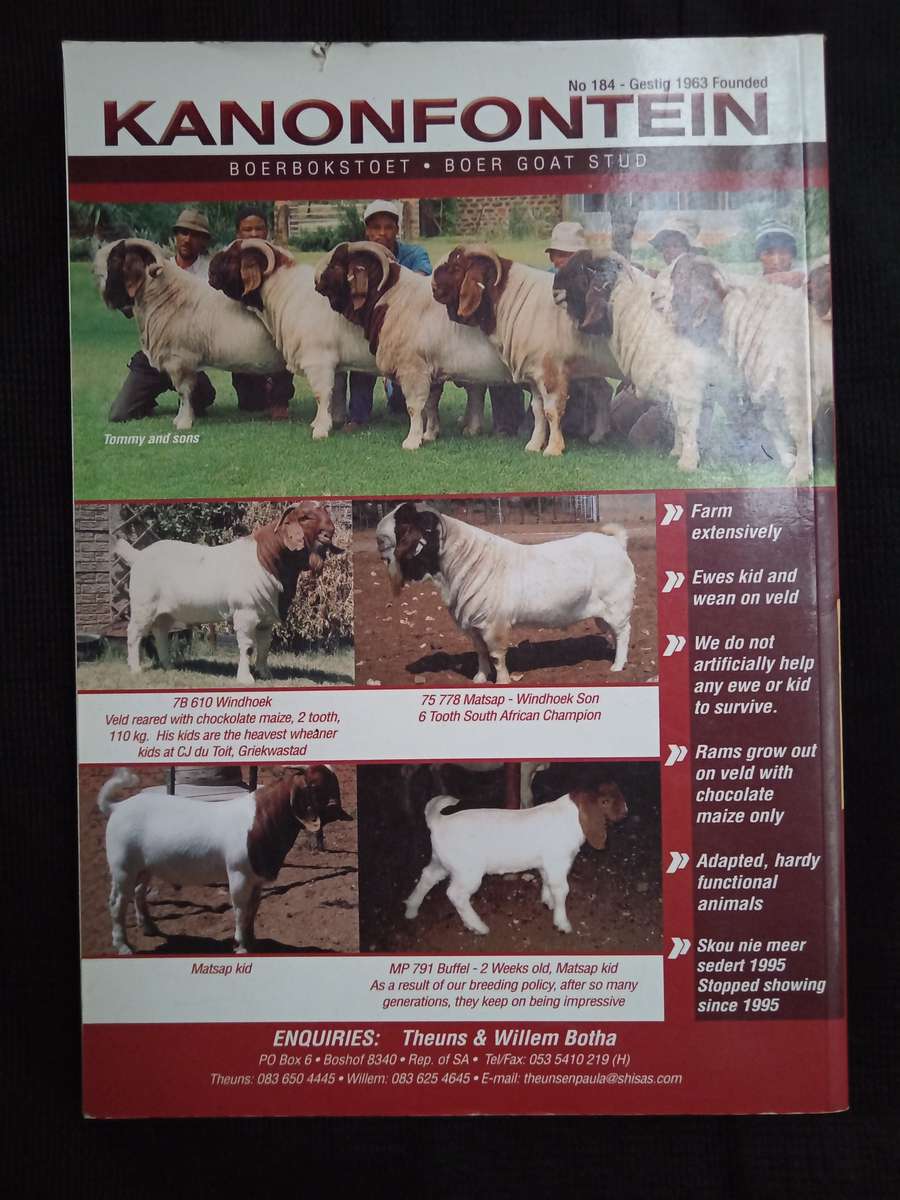 Boerbok Nuus Boer Goat News Compiled by Michelle Kruger