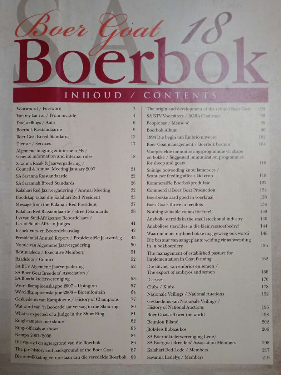 Boerbok Nuus Boer Goat News Compiled by Michelle Kruger
