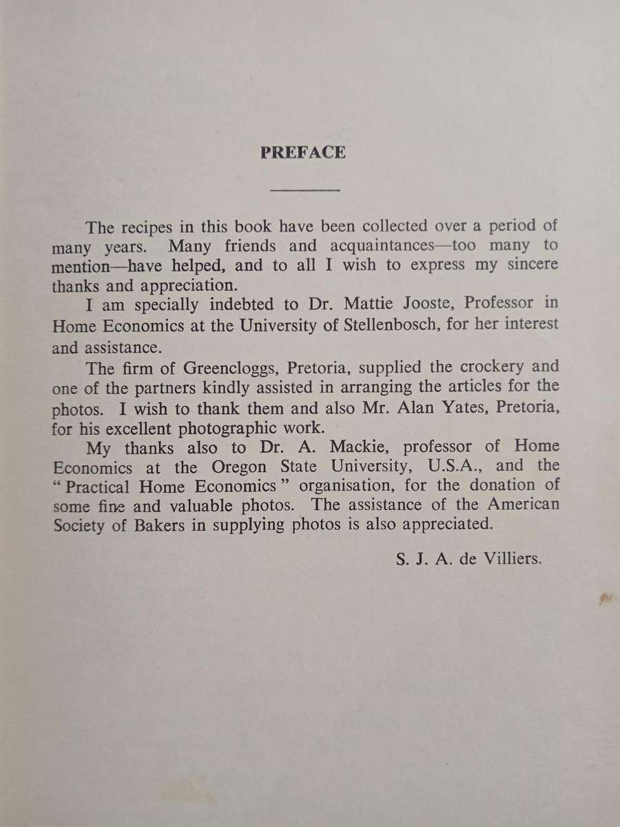 Cook and Enjoy it South African Cooking Manual by S J A de Villiers