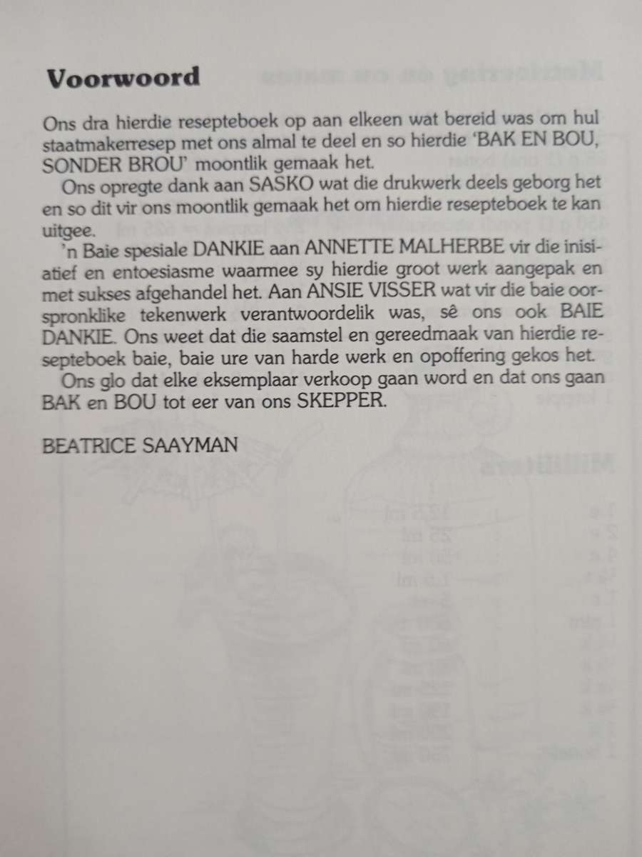 Bak en Bou Sonder Brou by Beatrice Saayman