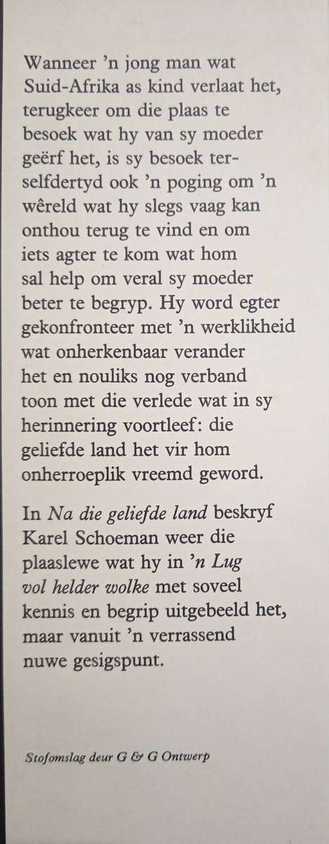Na Die Geliefde Land by Karel Schoeman