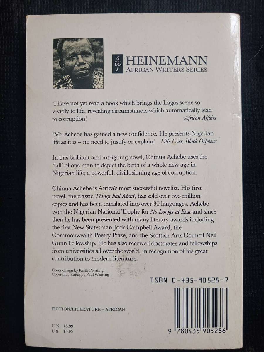 No Longer At Ease by Chinua Achebe