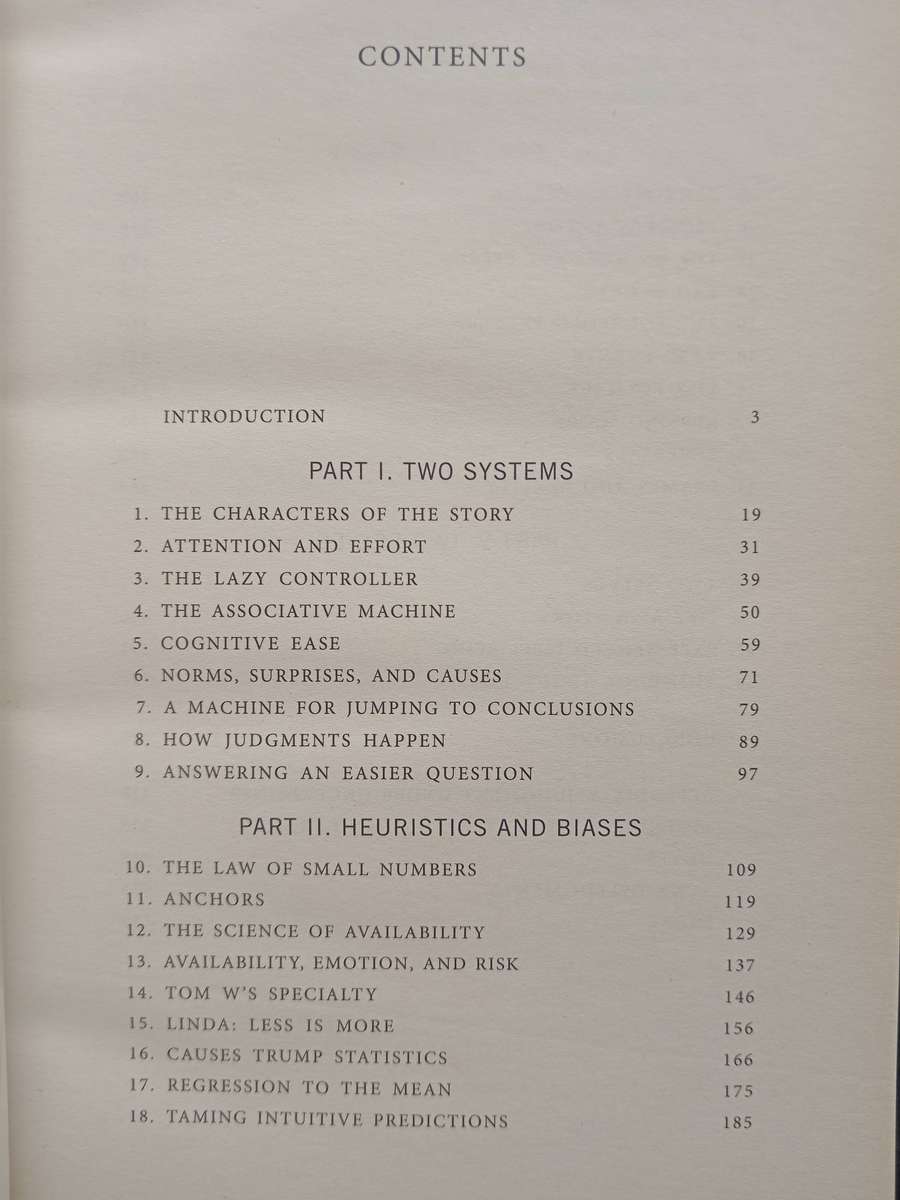 Thinking Fast and Slow by Daniel Kahneman