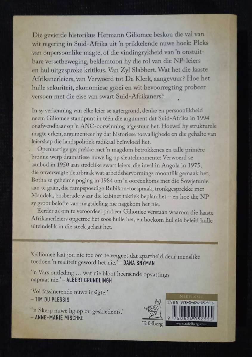 Die Laaste Afrikaanerleiers by Hermann Giliomee