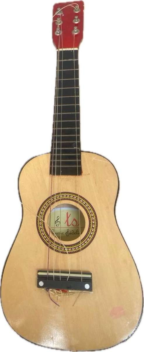 Beginners small 6 string guitar by TS music fidelity with carry bag , needs new string