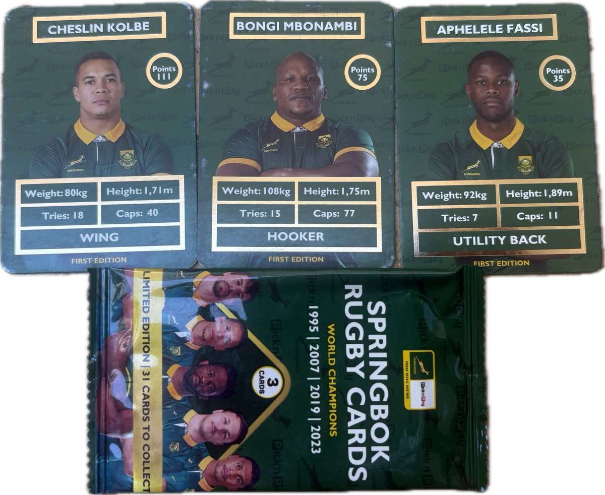Pick n Pay tradiing cards lot of 6