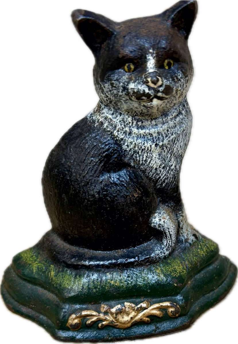 Vintage cast iron Cat door stop
