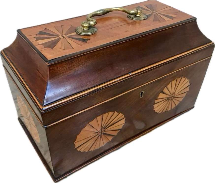 Antique inlaid writing box desktop walnut  stationary box