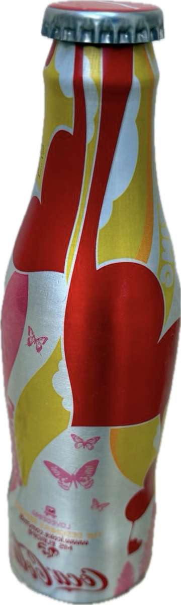 Coca Cola bottle butterfly test bottle alluminium  2006