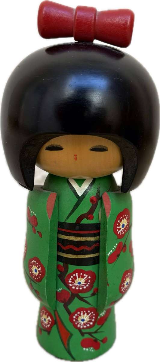 Vintage kokeshi doll Japan 20 cm plus one