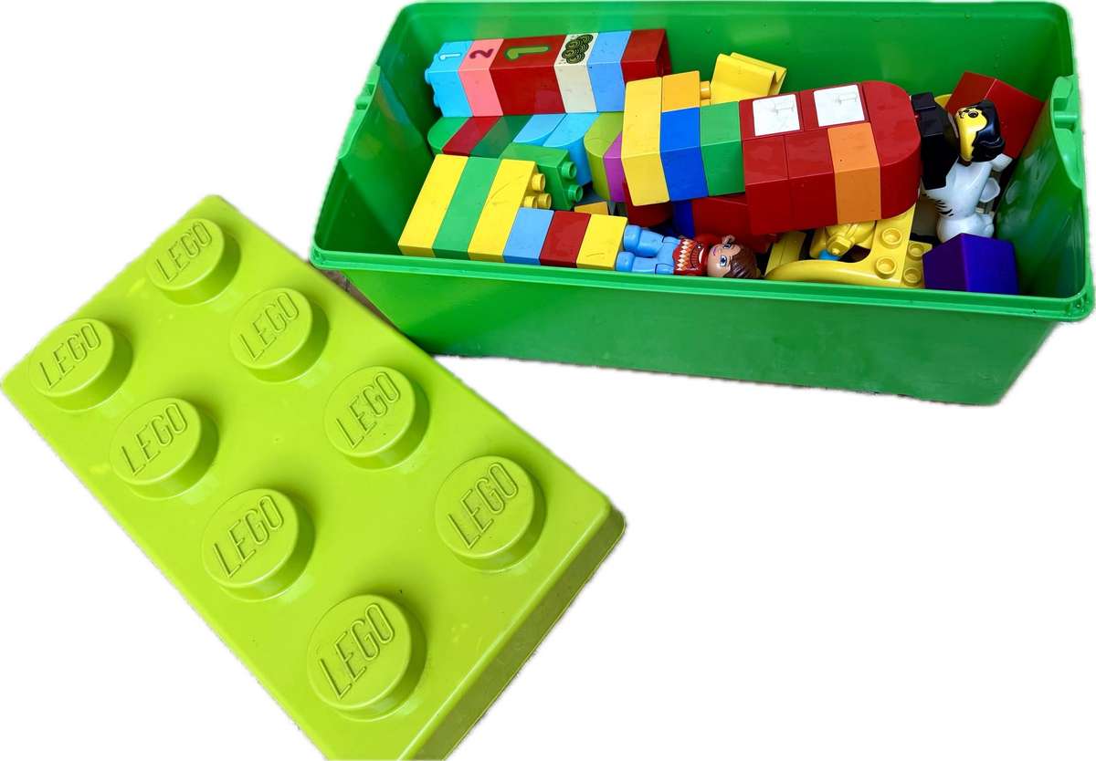 Large Lego duplo lot in Lego box