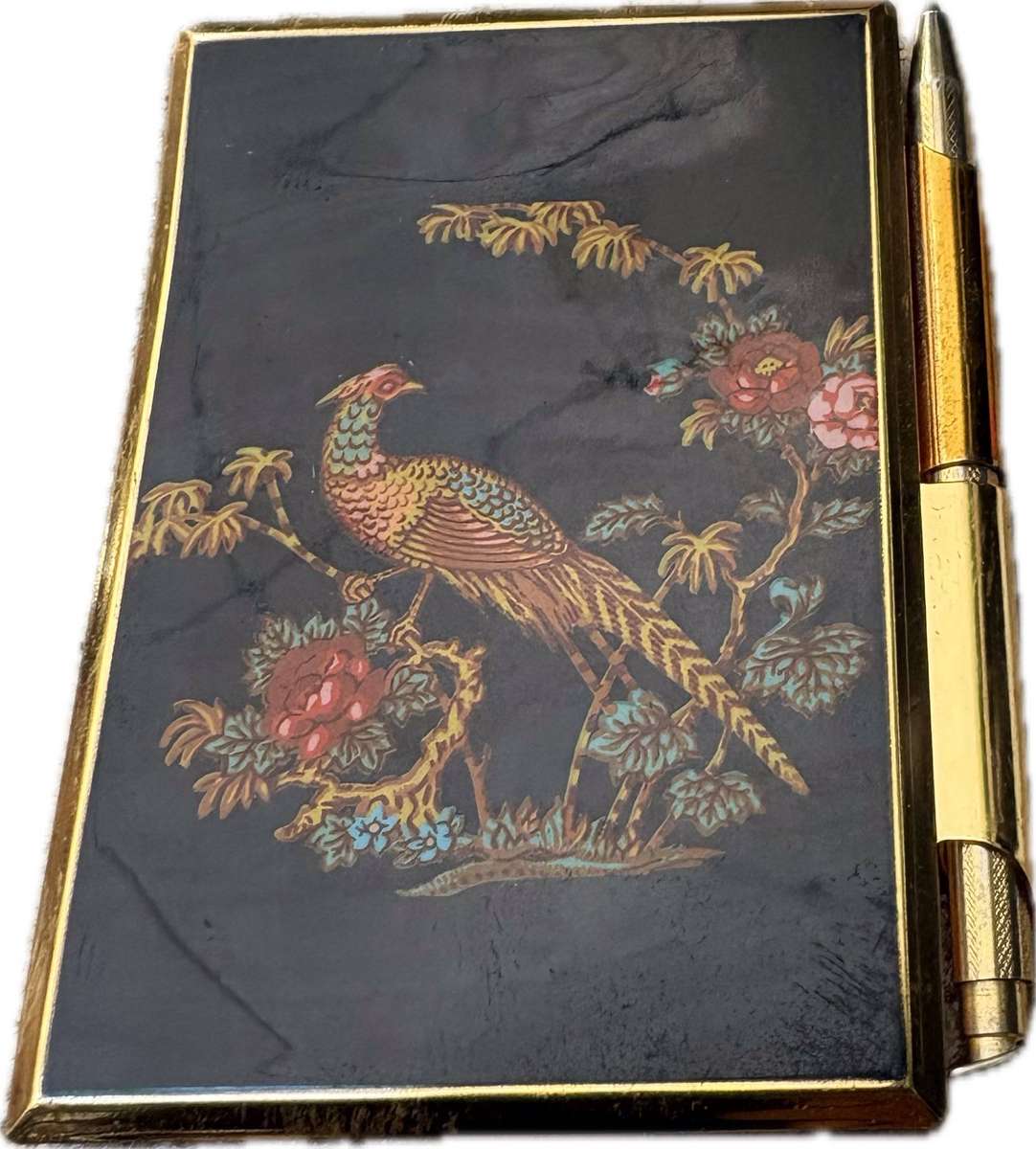 Vintage Stratton notebook holder and pen
