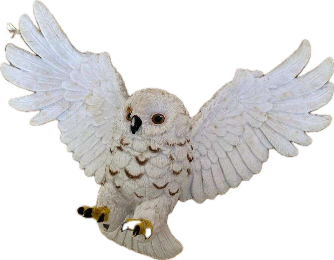 Rubber owl bird ornament decor display indoor / outdoor