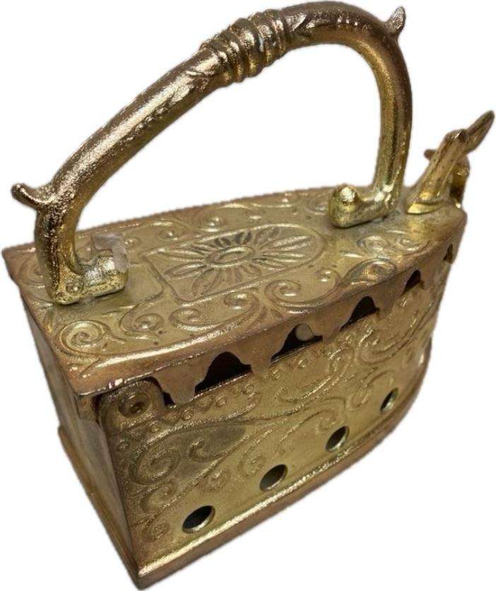 Vintage small  brass coal  iron
