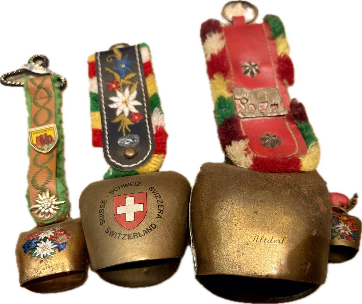 Vintage cow bell lot of 4