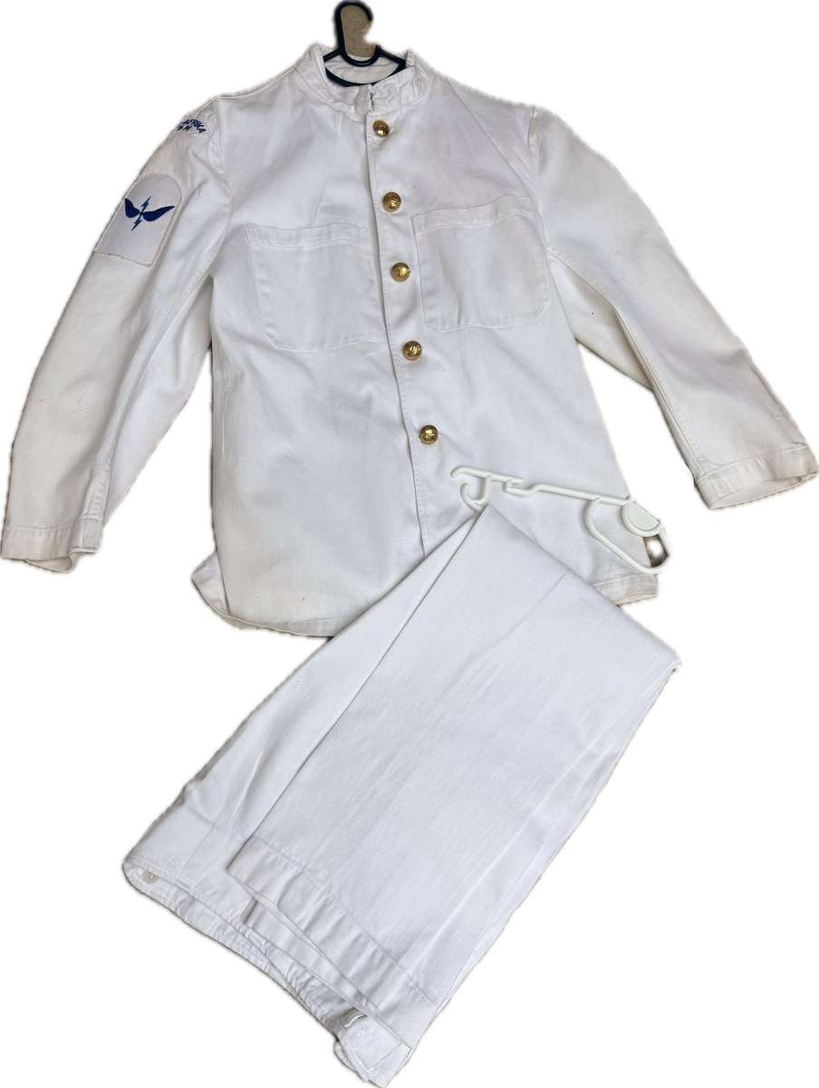 Vintage original SA Navy white suit uniform with buttons 1972