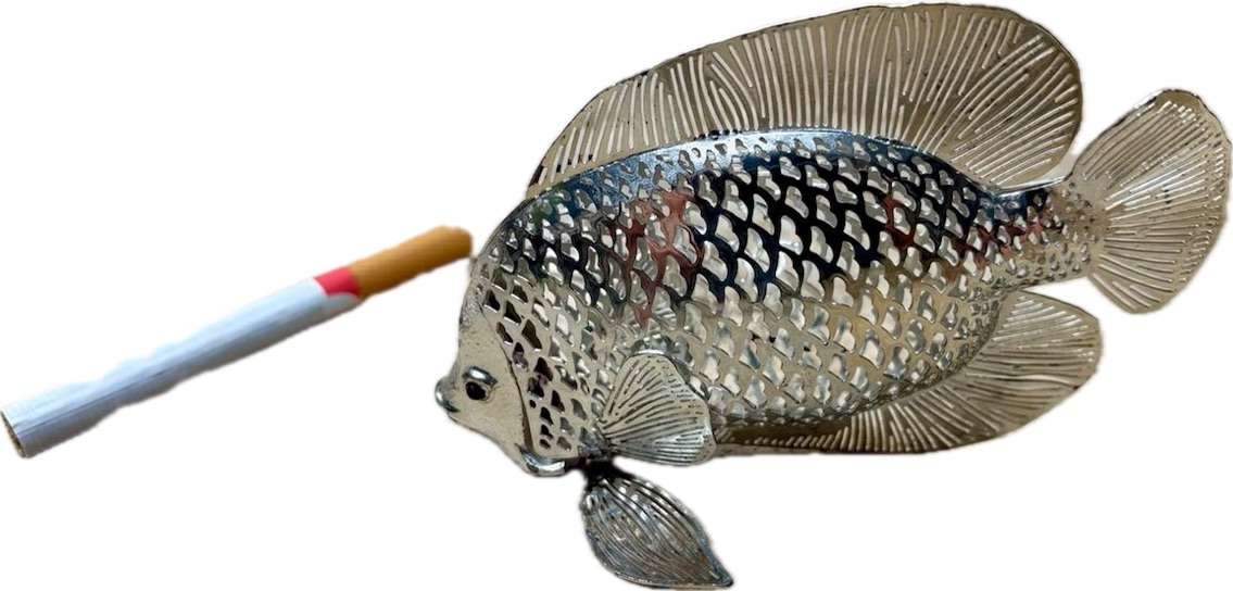 Christofle Silver Plate Fish Figurine From The Lumiere D'Argent Collection , tlc