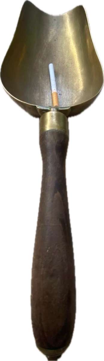 Vintage large brass scoop