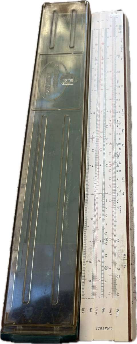 Vintage slide rule Faber Castell with case , Germany