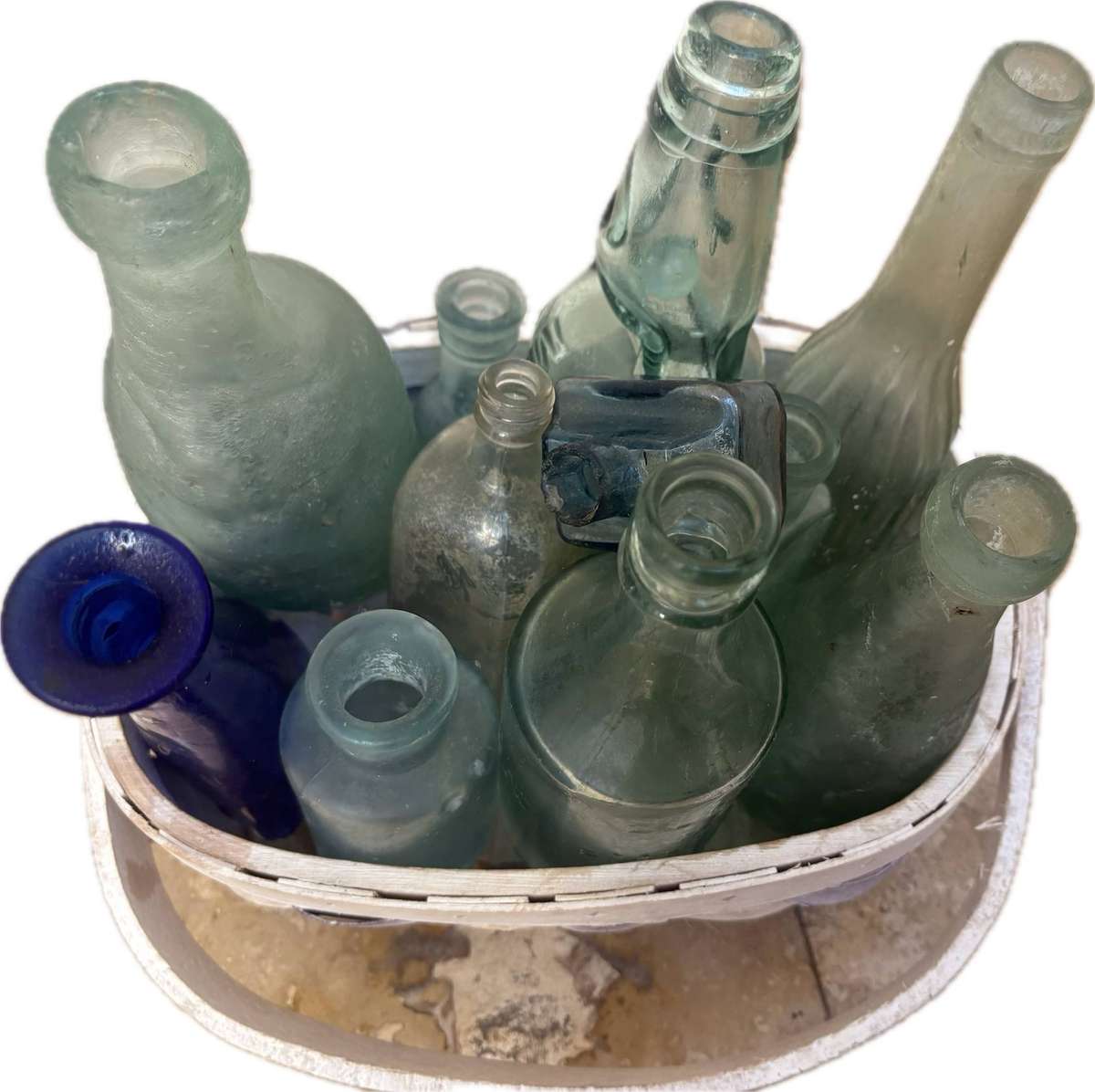 Vintage old glass bottle lot of 10