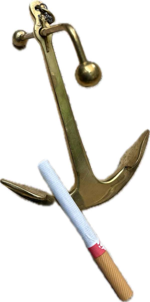 Vintage brass anchor paperweight authentic models usa 1994