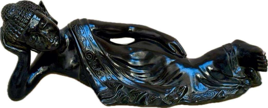 A leisurely reclining Buddha statue 30 cm resin